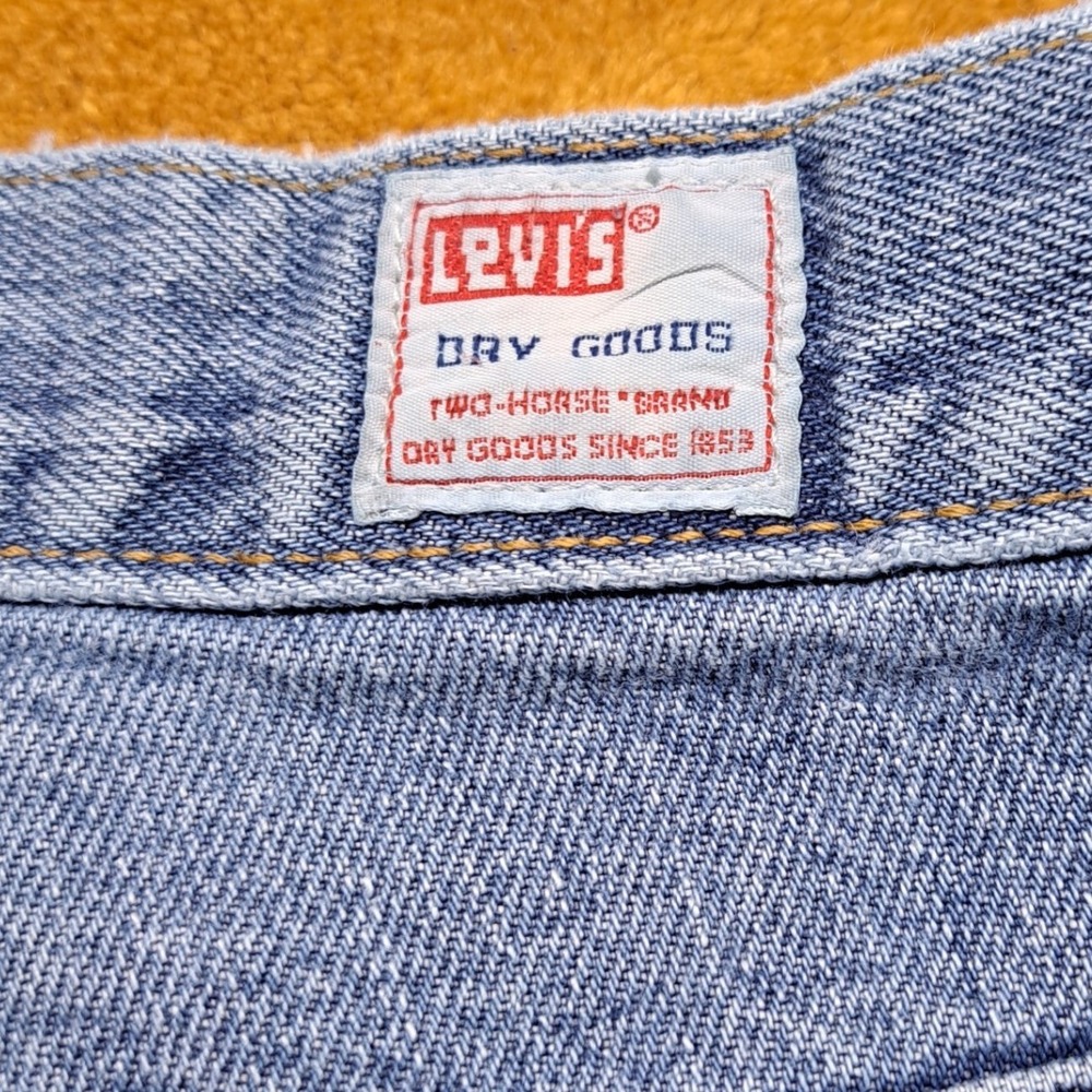 Levi's Dry Goods Jeans Mens 36x31 Blue Fair Distressed Straight Leg Denim - Picture 6 of 16